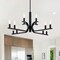 Designers Fountain Skye 12-Light Matte Black Minimalist Tiered Candle Chandelier for Dining Rooms D314C-12CH-MB - alternate 9